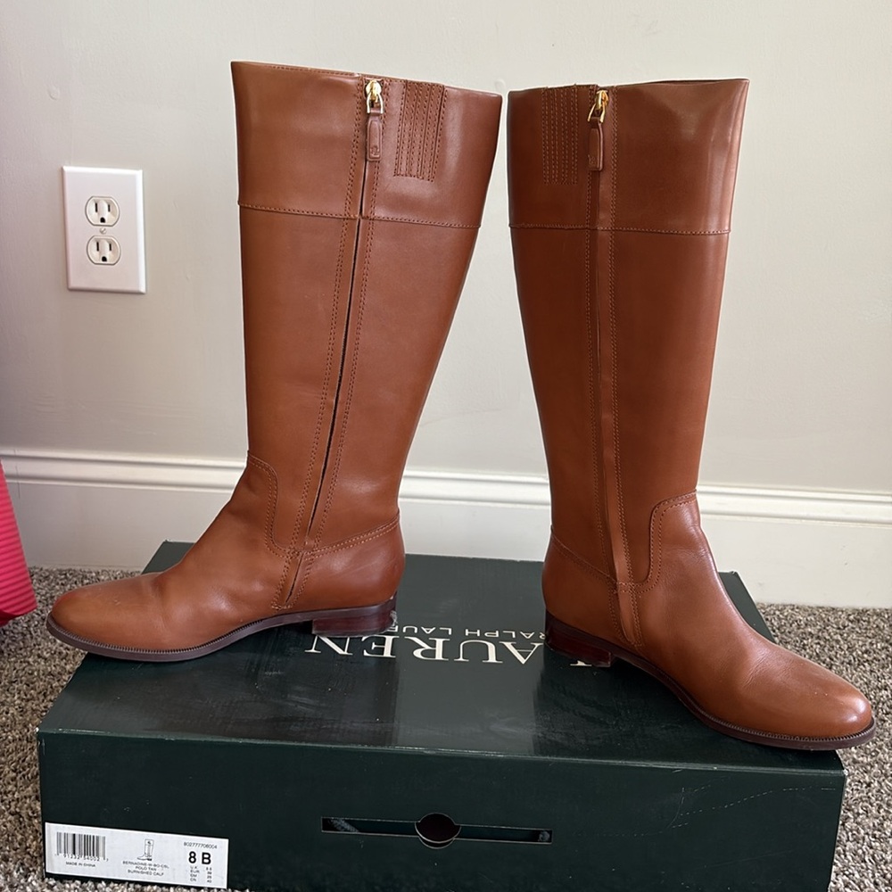 Riding boots leather wide calf - Picture 2 of 7